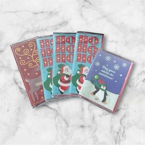 Festive Holiday Greeting Card and (4) Money Holder Greeting Card Set NIP